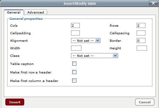 Add Content Site Manager Community Extranet - TERMIN... Tables are created by using the TinyMCE editor. Tables, however, can also be copied and pasted from e.g. word and excel into an HTML field. 1.