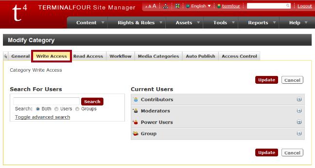 Media Library Site Manager Community Extranet - TERMI... within that category and its sub-categories.