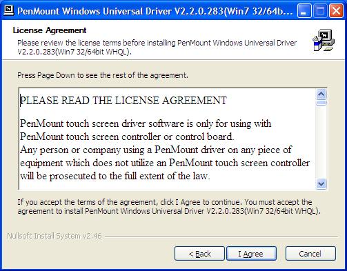 Step 3. A License Agreement appears.