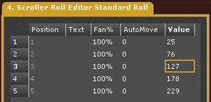 Create a Scroller Roll 1. Open the Scroller Rolls List from the Browser (Browser > Setup >Scroller Rolls). 2.Press INSERT to create a new Roll. 3.