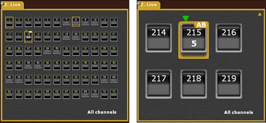Navigating - Channel Views The Channel Views are easy to navigate with the navigation keys.