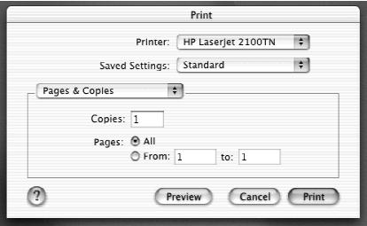 To print only certain pages of a report, enter the starting and finishing page numbers in the appropriate fields of the dialog box.