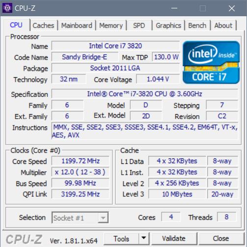 D CPU-Z Output