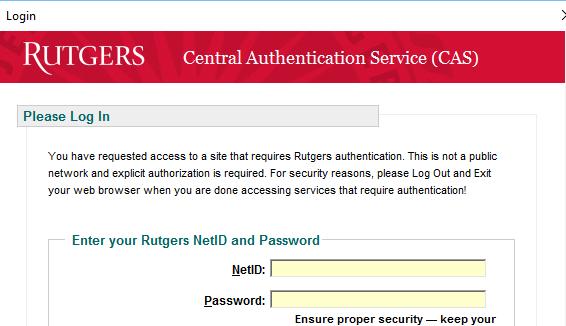 Enter your NetID and password to login