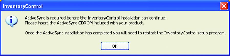 1.2.1 Installing ActiveSync on Windows XP If you will be using a Windows Mobile/CE device on the Windows XP operating system, you will need to install ActiveSync.