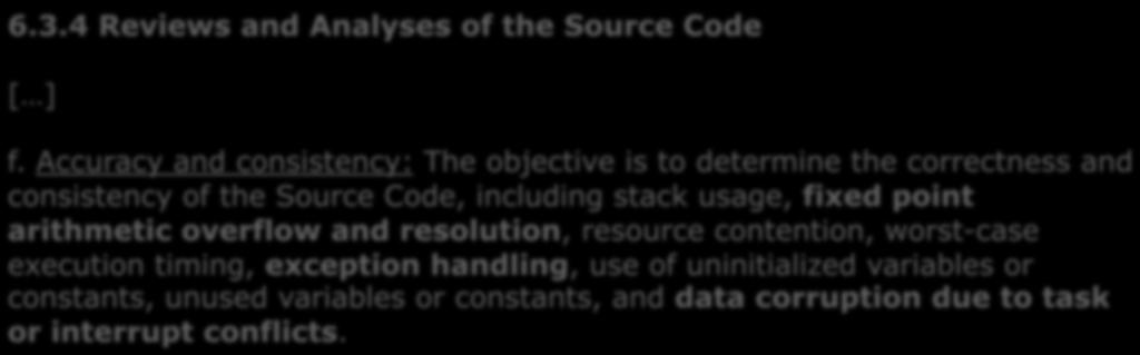 Peer Review 6.3.4 Reviews and Analyses of the Source Code [ ] f.
