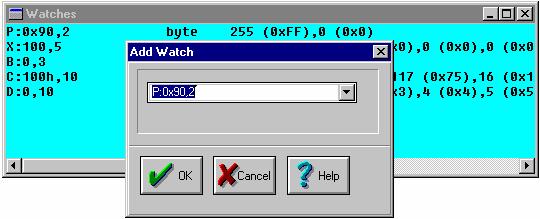 FIGURE 4.7: Adding Strings to the Watches 4.10. Displaying a Memory Space FIGURE 4.8: Data Window 1.