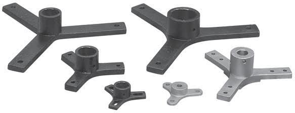 Direct-Mount "Star Adapters" For both Sprocket-Type & Pocket-Type wheels STAR ADAPTERS are available for direct mounting of wheels to valve, gear box, or actuator stem.