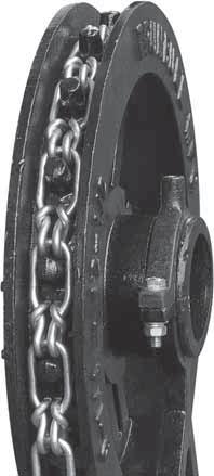 & Connecting Links For wheels Sprocket-Type wheels Ductile Iron & Aluminum SINGLE LOOP CHAIN engages with the teeth in the wheel.