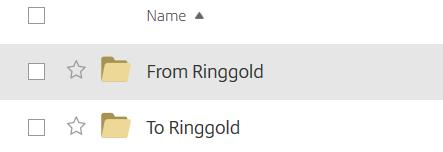 Click to open the To Ringgold folder 2. Simply drag your file directly into the folder OR Click to upload 3.