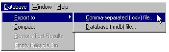 The dialog will appear displaying the progress of the export operation. The following dialog will appear after export was completed successfully. Exporting test data to a CSV file.