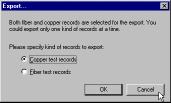 The following appears to let you specify records you want to export.