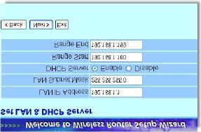 2.168.1.1. If you like to enable DHCP, please click Enabled.