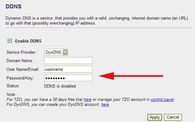 How to Use dyndns.org The same username and password required to log in to the dyndns.