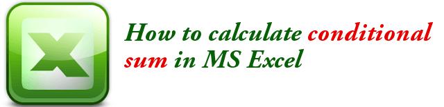 Excel Tip: How to sum a column based on multiple conditions or criteria in other columns Submitted by Jess on Mon, 02/24/2014-00:50 Have you ever wanted to sum a column of values but want to do it