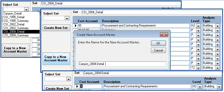 JOB COST Jobs Set Up Cost Account Masters We have added a timesaving feature to the Set Up Cost Account Masters process that will allow you create a new