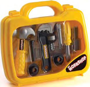 G12768 MY WORKSHOP TOOL CASE Includes hammer (size: 6 H), adjustable wrench,