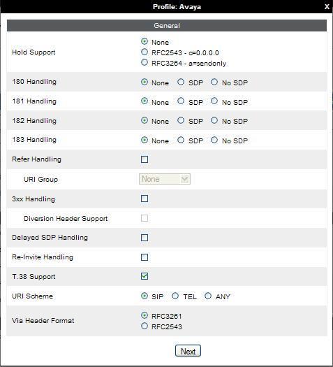6.2. Global Profiles When selected, Global Profiles allows for configuration of parameters across all Avaya SBCE appliances. 6.2.1.