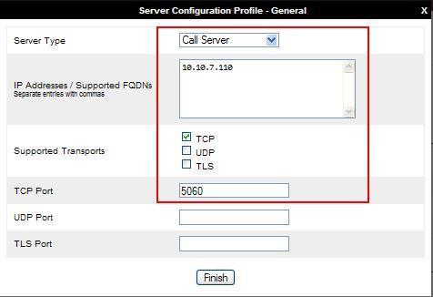 6.2.4. Server Configuration Avaya IP Office Servers are defined for each server connected to the Avaya SBCE.