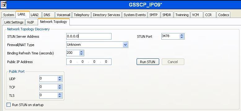 Select the Network Topology tab as shown in the following screen.