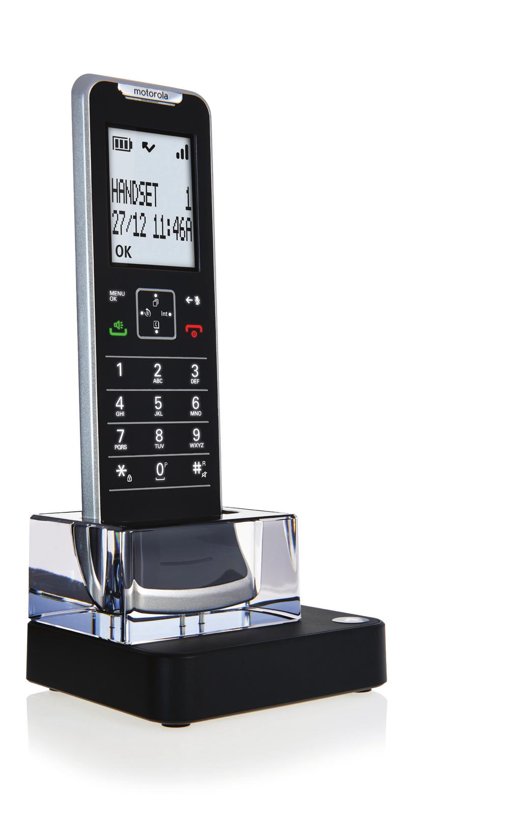 IT.6.1X impossibly thin Digital cordless telephone The ultimate home phone KEY FEATURES Slim handset design Large 2.