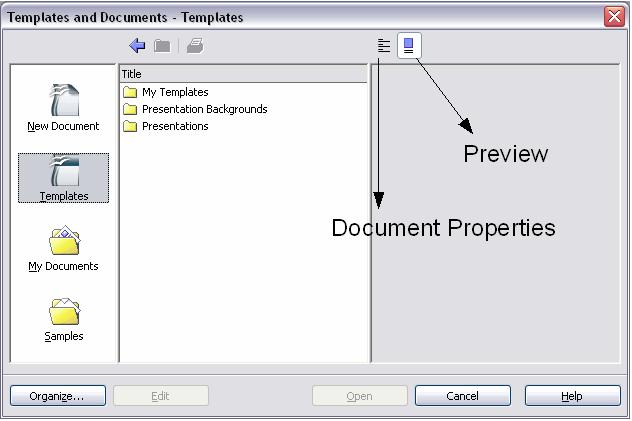 Using a template to create a document Figure 1.