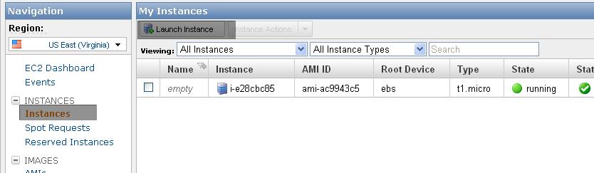 2) An instance is created from an AMI, an acronym for Amazon Machine Image.