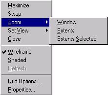 THE DISPLAY Right mouse options: Right-click the viewport title.