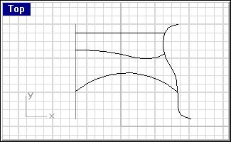 E D I T I N G O B J E C T S 8 At the Select object to extend (Type=Smooth) prompt, pick the right end of the arc. The arc continues with a tangent curve.
