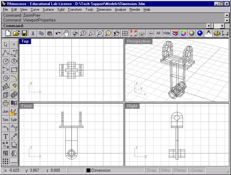 DIMENSIONS Exercise 66 Practice dimensioning To render a model: 1 Open the