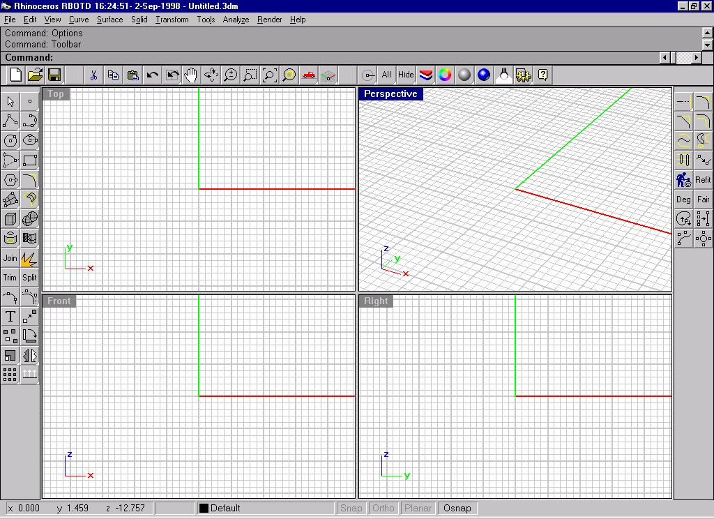 CREATING CUSTOM TOOLBAR LAYOUTS 5 To dock the Curve Tools toolbar at the right, drag it to the right edge until it changes to a vertical shape, then