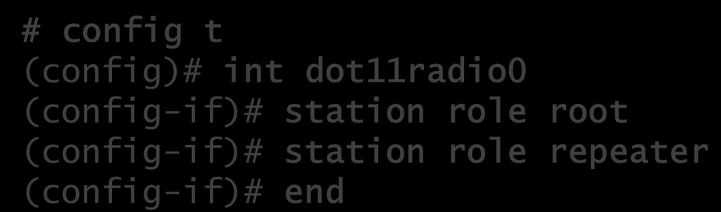 (config-if)# station role root