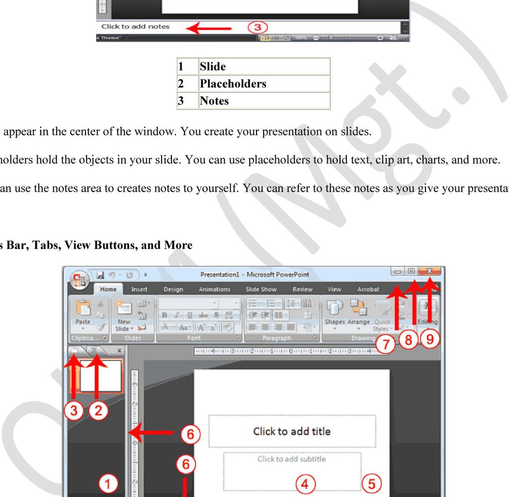 You can use placeholders to hold text, clip art, charts, and more.