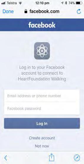 Sign up with Facebook o If you choose this option, Facebook will launch on your phone and prompt you to log in to your