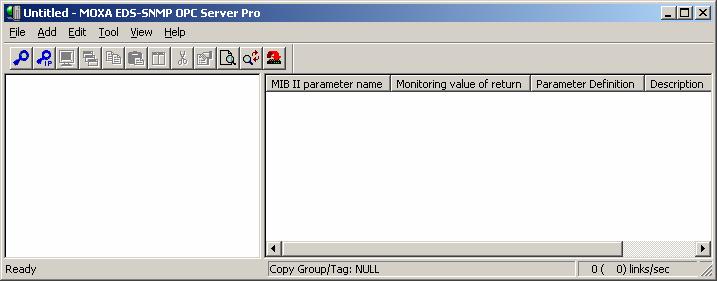 How to use EDS-SNMP 5. After entering the correct Registration Code, the Moxa EDS-SNMP OPC Server Pro will open.
