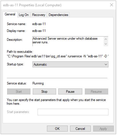 4.1.3 Controlling Server Startup Behavior on Windows You can use the Windows Services utility to control the startup behavior of the server.