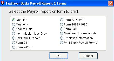 Select State Unemployment reports Then click on OK.