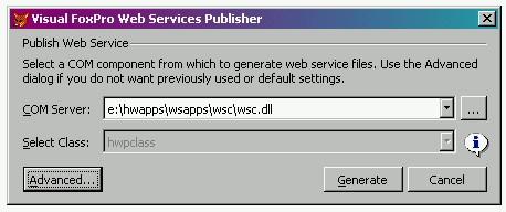 Figure 7. Select the Web Services Publisher and click OK. Figure 7.