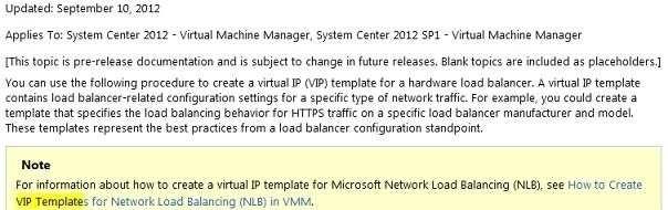 What should you recommend? A. Guest OS profile B. A host profile C. A capability profile D. A VIP template Correct Answer: D /Reference: http://technet.microsoft.com/library/gg610569.