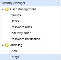 Purging Audit Log Files If you have the permission assigned, you can configure the number of days of audit logs to keep. You can also manually purge audit logs. To purge audit log files: 1.