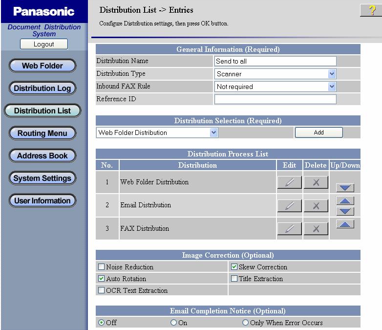 Scan Panasonic offers a purchasable scanning upgrade called Document Distribution System (DDS) which extends the functionality and capabilities of its network scanning options.