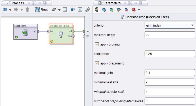 Decision Trees in RapidMiner The Decision Tree operator implements flexible learning algorithm which includes