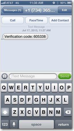 Enter the code that was provided in the text or phone call and then click Verify Device.