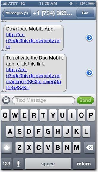 follow these instructions for the "Install and Activation" links sent through text message.