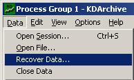 4.3.4 Data recovery After choosing the Data Recover data option in the toolbar, the program