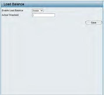 Load Balance In this window, users can view and configure the AP array s load balancing settings.