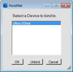 To select/change a HoistNet load for the first input press the top <.