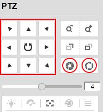 and the Iris + and Iris - buttons in the ALIBI QVR PTZ control panel. See above. The function of the directional keys and Iris buttons are defined in the table below.