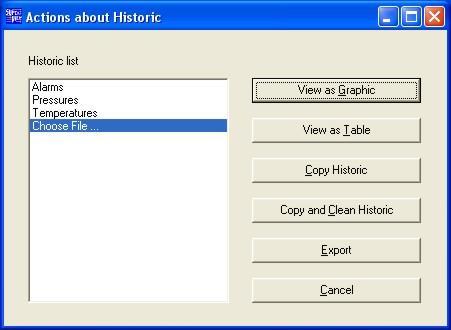 When the historic check box is checked (), the historics will be enabled as soon as the application starts.