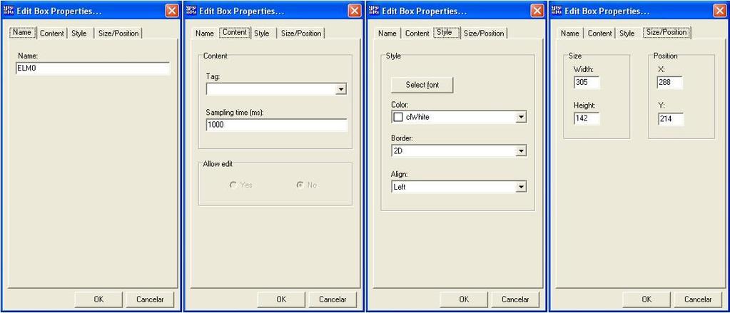 3. Define the properties for each object on the form. These properties specify the object s appearance and features.